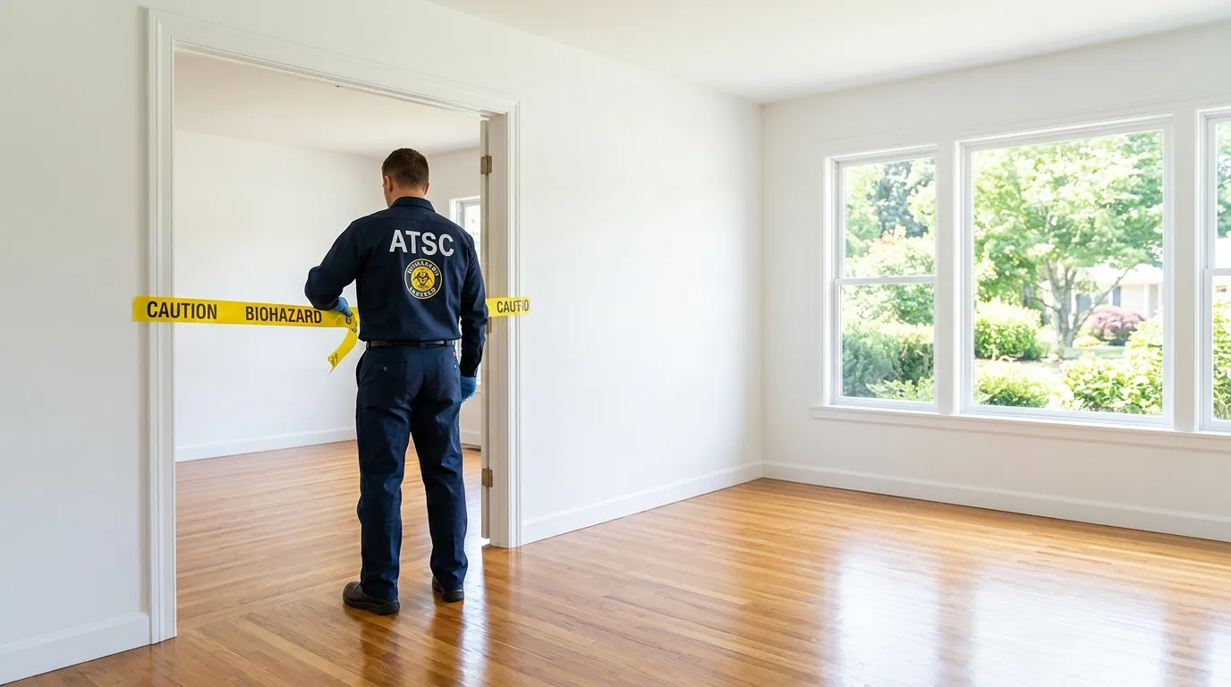 Certified biohazard cleanup crew performing Trauma Scene Cleanup in Cameron Park